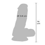 Clear Dildo TPE 16 cm