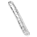 Clear Double Dong TPE 34.5 cm