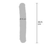 Clear Double Dong TPE 34.5 cm