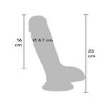 Dual Density Dildo TPE 23 cm