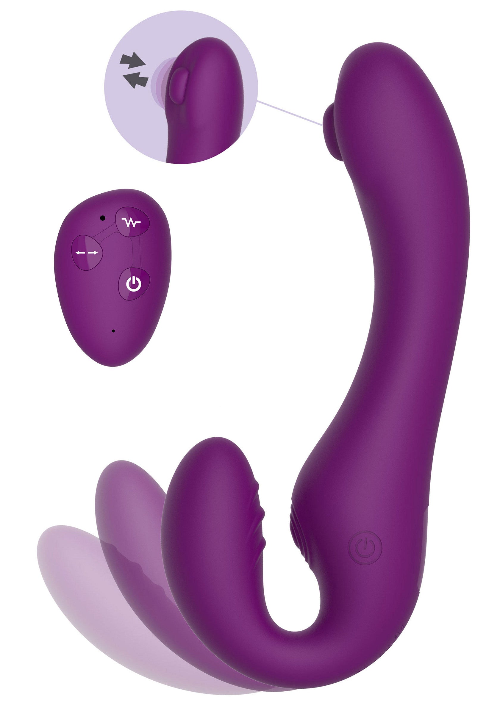 Strapless Strap-On Pulse Vibrator