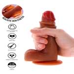 Foreskin Dildo Silicone 18 cm