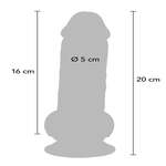 Deluxe Dual Density Thick Dildo TPE 20 cm