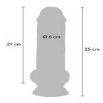 Deluxe Dual Density Thick Dildo TPE 25 cm