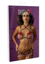 Roses Bra and Crotchless Panty