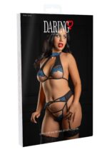 Halter bra set with garter