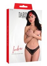 Indra crotchless beaded thong