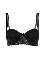 Balconette push-up lace bra