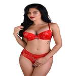 Demi bra with floral lace