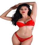 Push-up bra w/ lace racerback