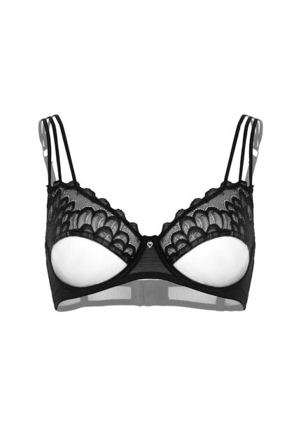 Unlined bra with faux underbust