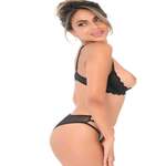 Lace string with straps