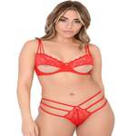 Lace string with straps