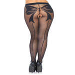 Woven Bow Crotchless Pantyhose