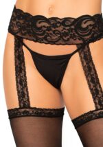 Sheer Thigh Highs with Lace Garter Belt