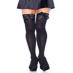 Nylon Thigh Highs with Bow