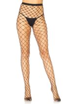Fence Net Tights with Faux Pearls