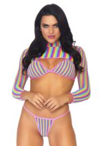 Rainbow Bikini Top, String and Crop Top