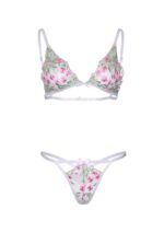 Floral Sheer Bra and String