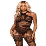 Bodystocking with Faux Lingerie Detail