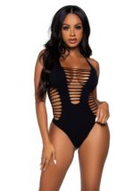 Shredded Racer Back Thong Bodysuit