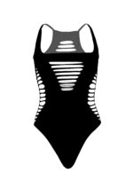 Shredded Racer Back Thong Bodysuit
