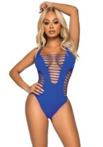 Shredded Racer Back Thong Bodysuit
