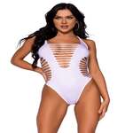 Shredded Racer Back Thong Bodysuit