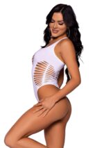 Shredded Racer Back Thong Bodysuit