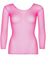 Elastane Long Sleeved Fishnet Shirt