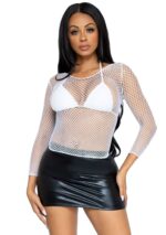 Elastane Long Sleeved Fishnet Shirt