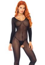 Sheer Long Sleeves Bodystocking