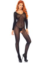 Sheer Long Sleeves Bodystocking
