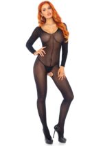 Sheer Long Sleeves Bodystocking