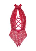 High Neck Crotchless Teddy