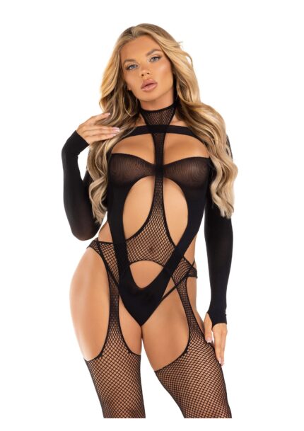 Suspender Bodystocking and Cut-Out Teddy