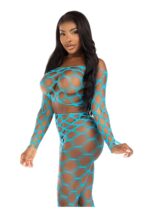 Net Crop Top and Footless Tights