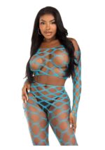 Net Crop Top and Footless Tights