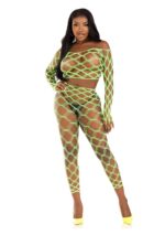 Net Crop Top and Footless Tights