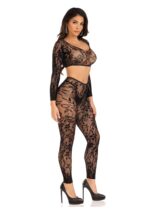 Lace Crop Top and Footless Tights