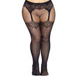 Fishnet Tights with Lace Up Backseam