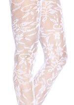 Seamless Floral Lace Pantyhose