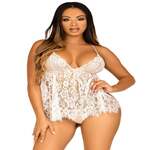 Floral Lace Babydoll and String