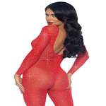 Sheer Rhinestone Catsuit